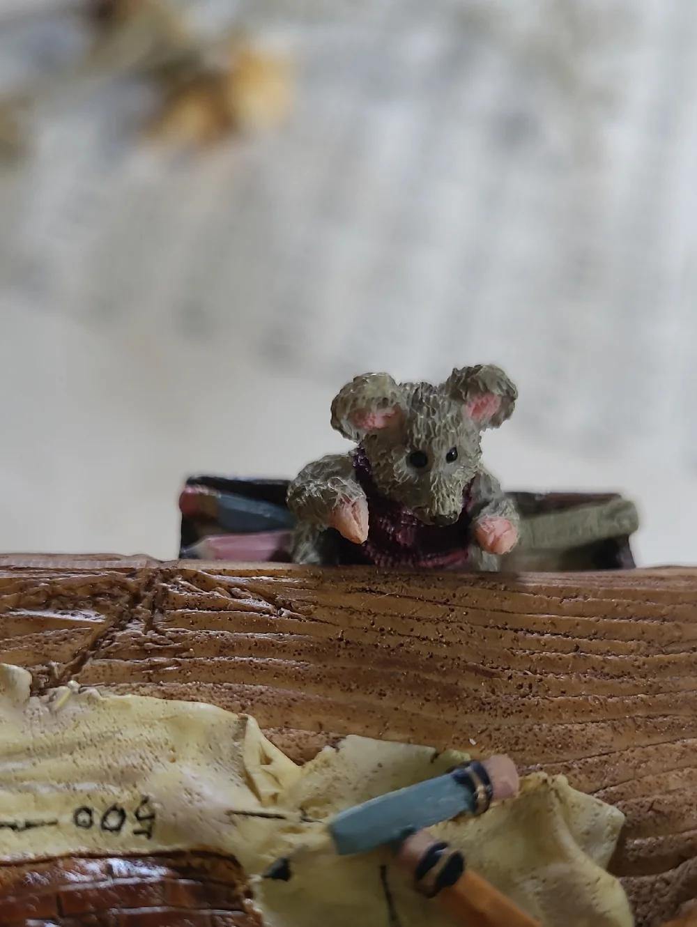 Vintage 1998 Boyds Bears Genius At Work Table Ark Builder Desk Signed 8E/5634
